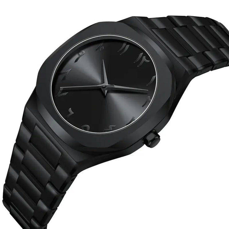 Arabic Dial full Mat Black chain image 1