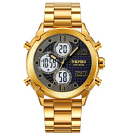 Original SKM Three Faces Golden Chain With Black dial image 0