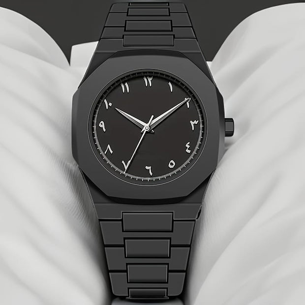 Arabic Dial full Mat Black chain image 8