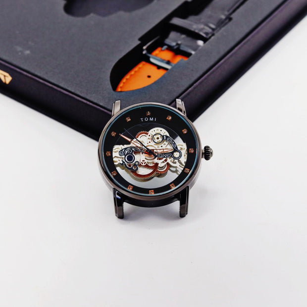 Tomi – FaceGear – Dual Strap –Black Bazel with Black Dial image 1