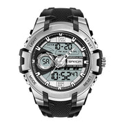 Original Sanda Sport Watch Sliver Dial With Black belt image 0