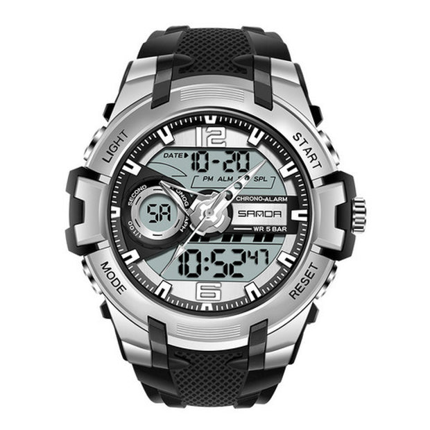 Original Sanda Sport Watch Sliver Dial With Black belt image 0
