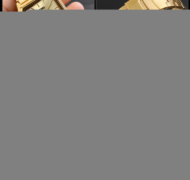 Original Skmei Dual time Gold Cold Full steel image 7